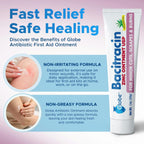 Globe Bacitracin Zinc Ointment with Aloe, Antibiotic Ointment, 4 Pack 1 oz