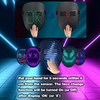 MOYACA Led Mask Light up Mask with Gesture Sensing, Cool Toys Men Boys Gift