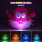 Bath Toys,Crab Baby Bath Toys Light Up Bath Bubble Machine with Colourful RGB Light Great Birthday Gift for Boys and Girls Toddler Toy for Kids Ages 1-3 4-8