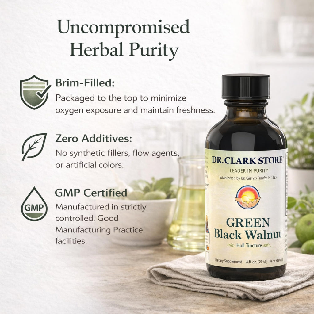 Original Green Black Walnut Hull Tincture (Extra Strength) by Dr. Hulda Clark, 4 oz