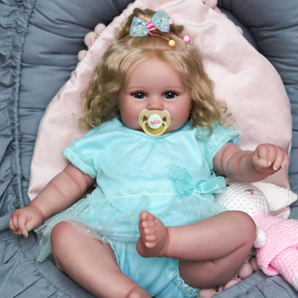 JIZHI Lifelike Reborn Baby Dolls - 20-Inch Feeling Realistic-Newborn Adorable Playful Real Life Baby Dolls with Feeding Kit & Gift Box for Kids Age 3 +