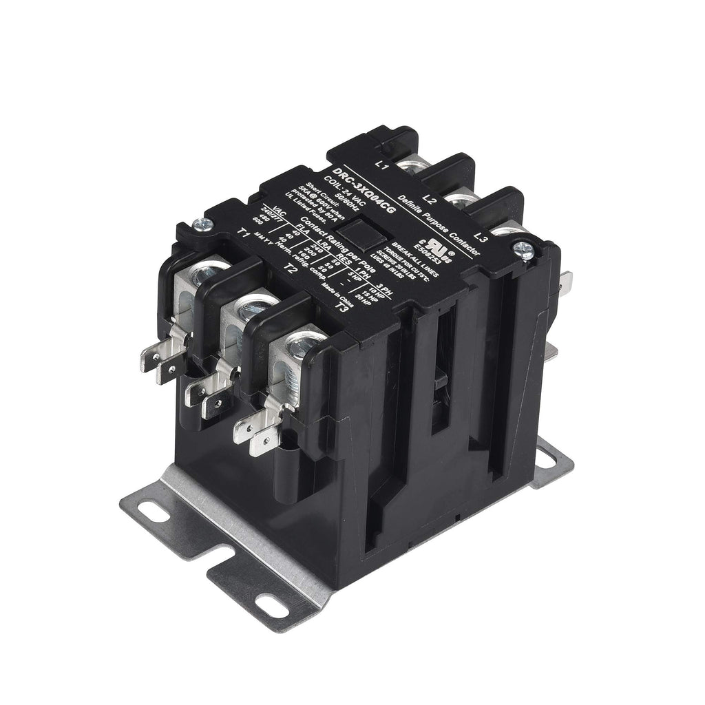 SunLee 3 Pole 40 Amp contactor 120V coil UL DP Contactor HVAC Contactor A2L Compliant 42CF35AF equivalent