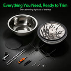 VIVOSUN 19" Bud Leaf Bowl Trimmer with Clear Dome, Stainless Steel Blades