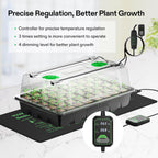 VIVOSUN 1-Pack Seed Starter Kit, 40-Cell Tray, LED Lights and Heat Mat