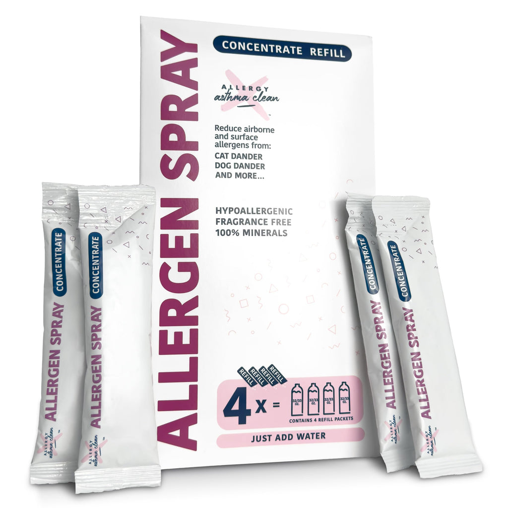 Allergy Asthma Clean - Allergen Spray Concentrate 4 Pack | Use Your Own Bottle | Over 128oz Total