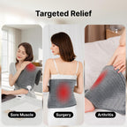 Heating Pad for Back, Neck, and Shoulder Pain Relief, Electric Heat Pad with 6 Heat Levels, Moist Heat Option, Auto Shut-Off, Birthday Christmas Gift for Women Men Mom Dad Grandma, Gift for her