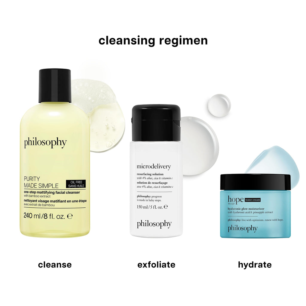 philosophy purity made simple one-step mattifying facial cleanser - with bamboo extract - oil-free formula gently removes makeup & dirt, leaving skin with a healthy, matte appearance - 8 fl oz