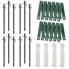 Tree Stake Kit, Heavy Duty Steel 11.8 Inch Steel Tree Stakes and Supports for Young Tree Anti Strong Wind, Leaning Tree Anchor Straightening Kit (4)