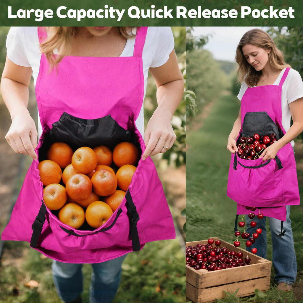 Floradrift Gardening Apron,Canvas Garden Apron with Pockets for Women and Men,Harvest Apron with Harvesting Pouch,Gifts for Gardeners,Green