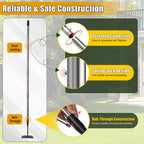 Garden Hoe Tool, 65 Inches Stainless Steel Long Handle Hoe Garden Tool, Garden Hoe for Weeding with 7-inch Wide Welded Blade, Garden Hoes for Weeding, Cultivating, Digging, Loosening, and Planting