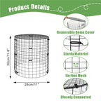 6 Packs Garden Plant Protectors from Animals,Metal Plant Cage, 11.8"x 12.6"