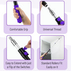 Bates- Telescopic Extension Pole, 6 Ft, Aluminum Alloy, Sturdy Multi-Purpose Extension Pole with Flip-Lock Design for Painting, Dusting and Cleaning