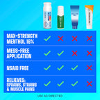 Icy Hot Original Pain Relief No-Mess Roll-On Applicator, Fast-Acting Pain Relief with Max Strength Menthol 16%, Contrast Therapy for Backaches, Joints, Muscle Strains and Arthritis, 2.5 oz