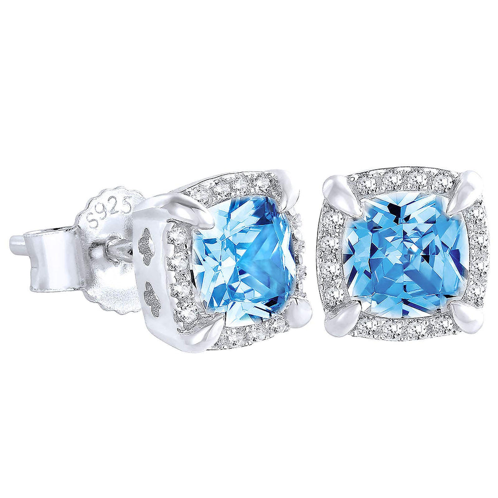 KRKC&CO Earrings for Men, Sterling Silver Mens Studs, 14K/White Gold Plated