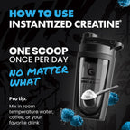 Gains in Bulk Instantized Creatine Monohydrate for Women and Men, Soluble Pre Workout Powder, Supports Muscle Building, Strength and Performance, Bodybuilding Supplements, Blue Raspberry, 30 Servings
