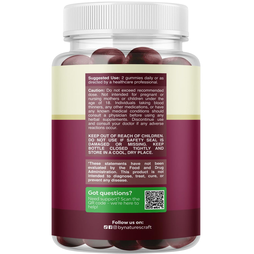Flow Boosting Beet Root Gummies - Invigorating Beet Gummies for Adults Nitric Oxide Energy & Heart Health Support with Grapeseed Pomegranate & Vitamin B12 - Vegan Non-GMO & Gluten Free - 120 Count