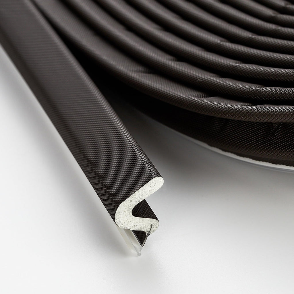 Weather Stripping Door Seal Strip - Soundproof Q-Shaped Foam for Exterior Door Frame, Large Gap Seal, Noise Cancelling, Easy to Install (Brown, 26FT)
