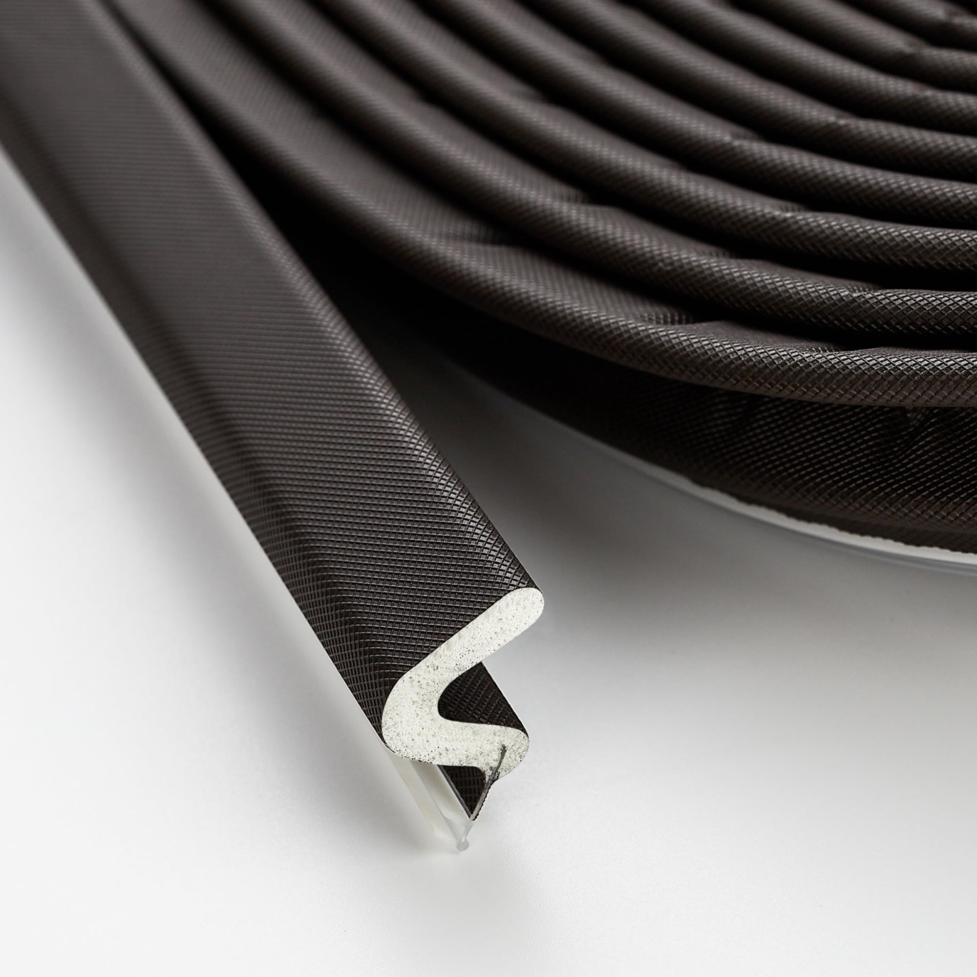 Weather Stripping Door Seal Strip - Soundproof Q-Shaped Foam for Exterior Door Frame, Large Gap Seal, Noise Cancelling, Easy to Install (Brown, 26FT)