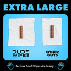DUDE Wipes - Flushable Wipes - 8 Pack, 336 Count - Unscented Extra-Large Adult - Vitamin-E & Aloe - Septic and Sewer Safe