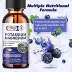 Alliwise 2 Pack Potassium Magnesium Supplement Liquid - High Absorption Calm Magnesium Complex & Potassium Plus Calcium, Vitamin D3, Zinc for Leg Cramps & Bone & Energy & Immune Support - 4 Fl oz