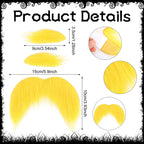 HIYZI Orange Costume Yellow Mustache and Eyebrows Halloween Costume Orange Jumpsuit for Halloween Christmas Festival Party Cosplay Men Women (S)