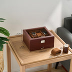 ProCase Watch Case, 8 Slot Mens Watch Box with Drawer -Espresso