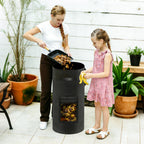 Atvkov Compost Bin Outdoor with Handles Observation Windows, 34 Gallon
