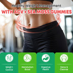 Vazatisi 2 Pack Apple Cider Vinegar Gummies, ACV with Sea Moss Gummies for Metabolism, Digestion, Detox, Gut & Immune Health, Apple Flavored -120 Count
