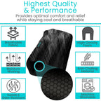 Vive Premium Crutch Pads & Hand Grips - Comfortable, Breathable, Machine Washable Padding - Moisture Wicking & Odor Reducing Pillow Accessory Covers for Adult & Youth Walking Crutches