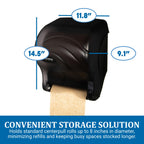 San Jamar Ocean Essence Tear-N-Dry Paper Towel Dispenser, Storage Solution for Bathroom and Kitchen, 14.44" x 11.75" x 9.13", 1 Count, Black Pearl