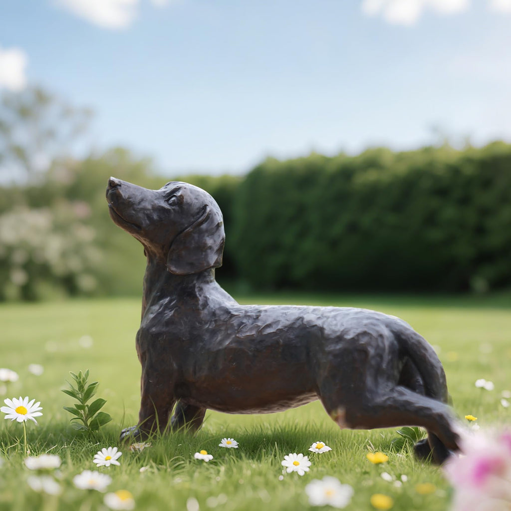 LC LCdecohome Dog Statues Outdoor Dachshund Décor 12.75 * 4 * 8.5 inch