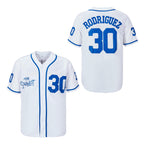 Youth #30 Sandlot Benny The Jet Rodriguez Movie Kids Baseball Jersey Stitched Christmas Summer White Size S