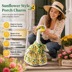 Aigidusansu Porch Goose Outfits Summer Sunflower Dress Goose Outfit Cute Lawn Porch Goose Clothes Fits 23" Goose Statue for Outdoor Garden Yard Patio Art Decor