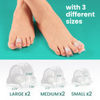 Welnove Hammertoe Corrector - Toe Straightener to Curled Toes, Broken toe, Bunion Corrector for Women and Men, Large*3 Pairs