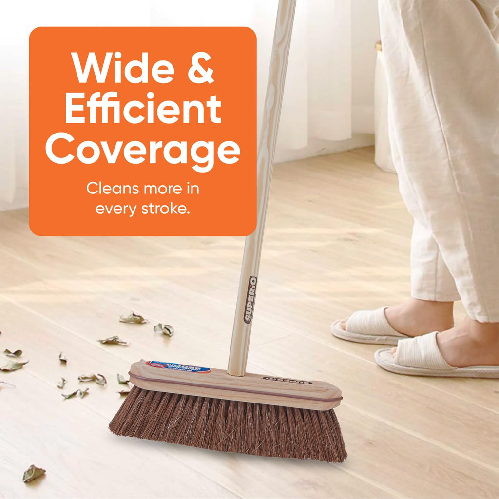 Refill Head for Kitchen and Home – Heavy Duty Household Broom for Easy Sweeping Dust and Wisp Floors and Corners (Horsehair)
