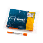 Easy Touch 31 Gauge U-100 Insulin Syringes (31G 0.3cc 5/16”) with 5/16” Short Needle, 0.3cc (30 Unit Capacity), Bold Markings for Accurate Dosing, Disposable, Box of 100
