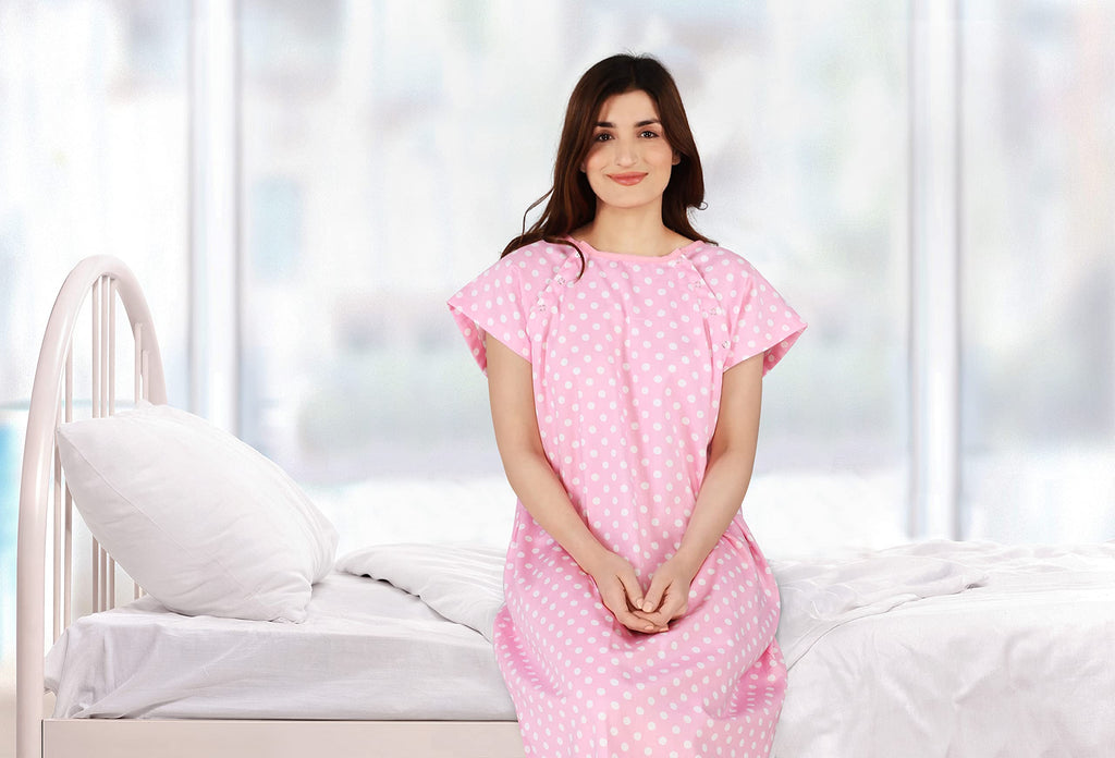 Hospital Gown for Women Patient Gown, Floral Peach, 2XLarge-3XLarge