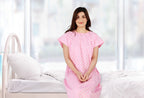 Hospital Gown for Women Patient Gown, Floral Peach, 2XLarge-3XLarge