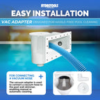SWIMLINE HYDROTOOLS Standard Thru-Wall Above Ground Pool Skimmer Kit With WATER LEVELING SYSTEM | ABS Construction | Large Debris Basket| Snap-In & Removable Weir | Above Ground Pool Skimmer | Skimmer