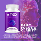 (3 Pack) Apex Neuro Elite Capsules - Official ApexNeuro Elite Pills Advanced Formula Support Maximum Strength, All Natural Ingredients Vitamins For Overall Health & Wellness, 180 Capsules For 3 Months