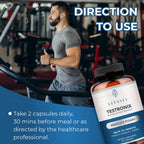VITASEI Testronix Performance Supplement for Men - Energy and Muscle Supplements for Mens Health - 60 Capsules (Pack of 2)