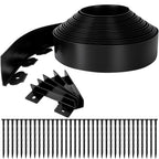 3 Inch Landscape Edging, 3" x 100' Garden Edging, 3 Inch No Dig Edging for Landscaping with 120 Pcs Anchoring Spikes and 5 Pcs Connectors Flexible Landscape Border Edging for Landscaping(Black)