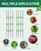 2 Pack Tomato Cage, Up to 59 Inch Adjustable Metal Tomato Cages for Garden