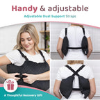 Zomaple Mastectomy Recovery Pillow with Strap, Swirly Gel Pack, Seat Belt Cover & Shower Lanyard – Post-Op Essentials, Breast Augmentation/Reduction & Recovery Supplies – Washable Cover for Comfort