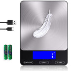 Food Scale -33lb Digital Kitchen Scale for Food Ounces Grams Rechargeable