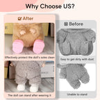 Sunla 10 Pairs Doll Shoes for 17cm Dolls, Cute Mini Shoes Accessories for 17cm Dolls Sitting Standing Series, Silicone Doll Rain Shoes Boots(No Doll)