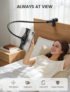 Lamicall Gooseneck Tablet Holder for Bed, Unique Tapered Flexible Arm