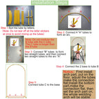 6.6FT Metal Arch Backdrop Stand Gold Wedding Balloon Frame Pergola Arbor