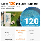 CoasTeering Planet Edge Cordless Pool Vacuum Robot, with 120-Min Runtime, Powerful Dual-Motor, Adjustable Cleaning Paths, Robotic Pool Cleaner for for Above Ground Pool and Flat Pools Up to 850 Sq.ft