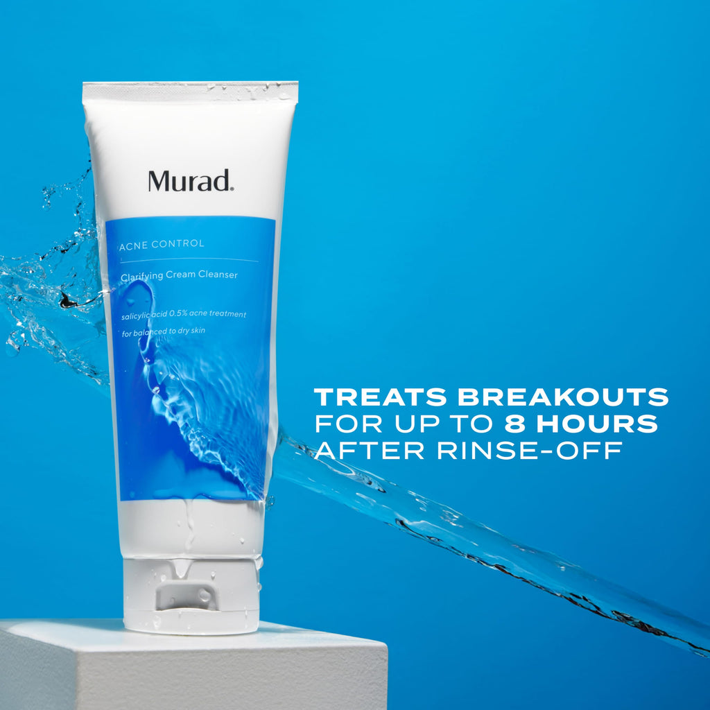 Murad Acne Control Clarifying Cream Cleanser – Gentle Salicylic Acid Face Wash for Acne-Prone and Sensitive Skin, Treats and Prevents Breakouts and Calms Irritation with Extra Hydration – 5 Fl Oz